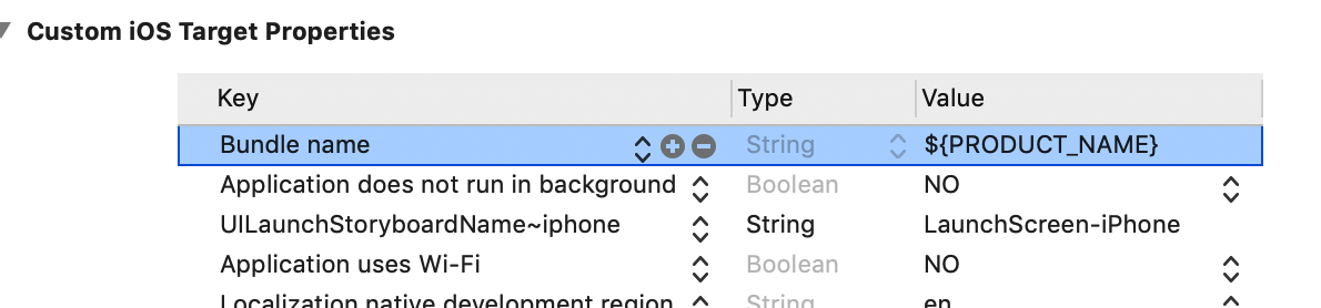 XCode默认使用Product Name作为Bundle Name