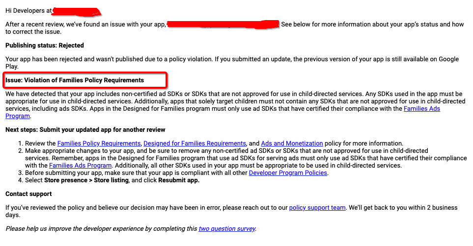 GooglePlay-Review-Issue-Violation-of-Families-Policy-Requirements
